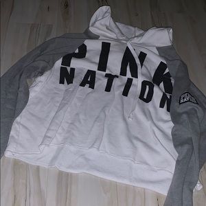 Pink (Victoria’s Secret) cropped hoodie